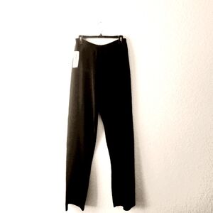 NWT Black Flowy Wide Leg Pants Sz L